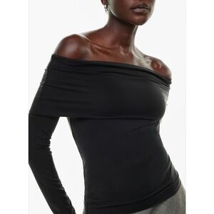 Aritzia Black Off-Shoulder Top